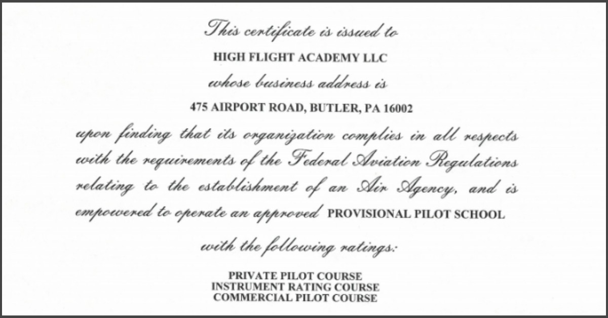 faa part 141 flight schools list